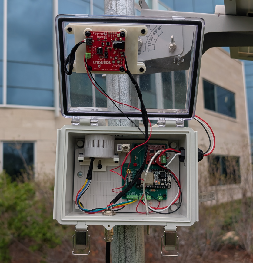 control board inside of weather station